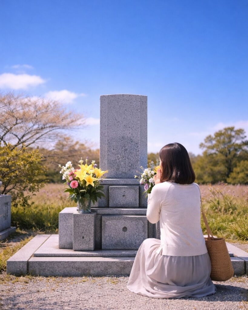 わたぼうし短歌帖「彼岸空　手を合はすれば　てのひらに
遠きぬくもり　ほのかに消ゆ」短歌イメージ画像