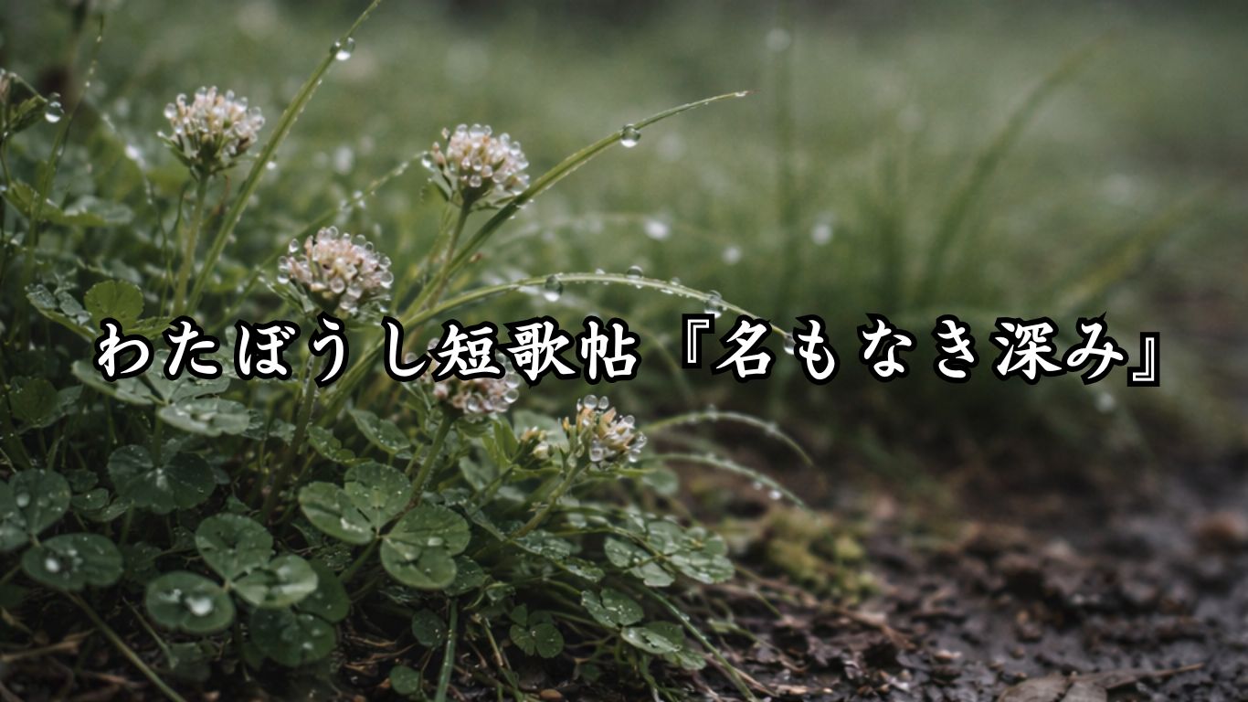 わたぼうし短歌帖『名もなき深み』タイトルイメージ画像