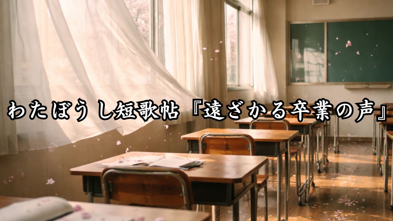 わたぼうし短歌帖『遠ざかる卒業の声』タイトルイメージ画像
