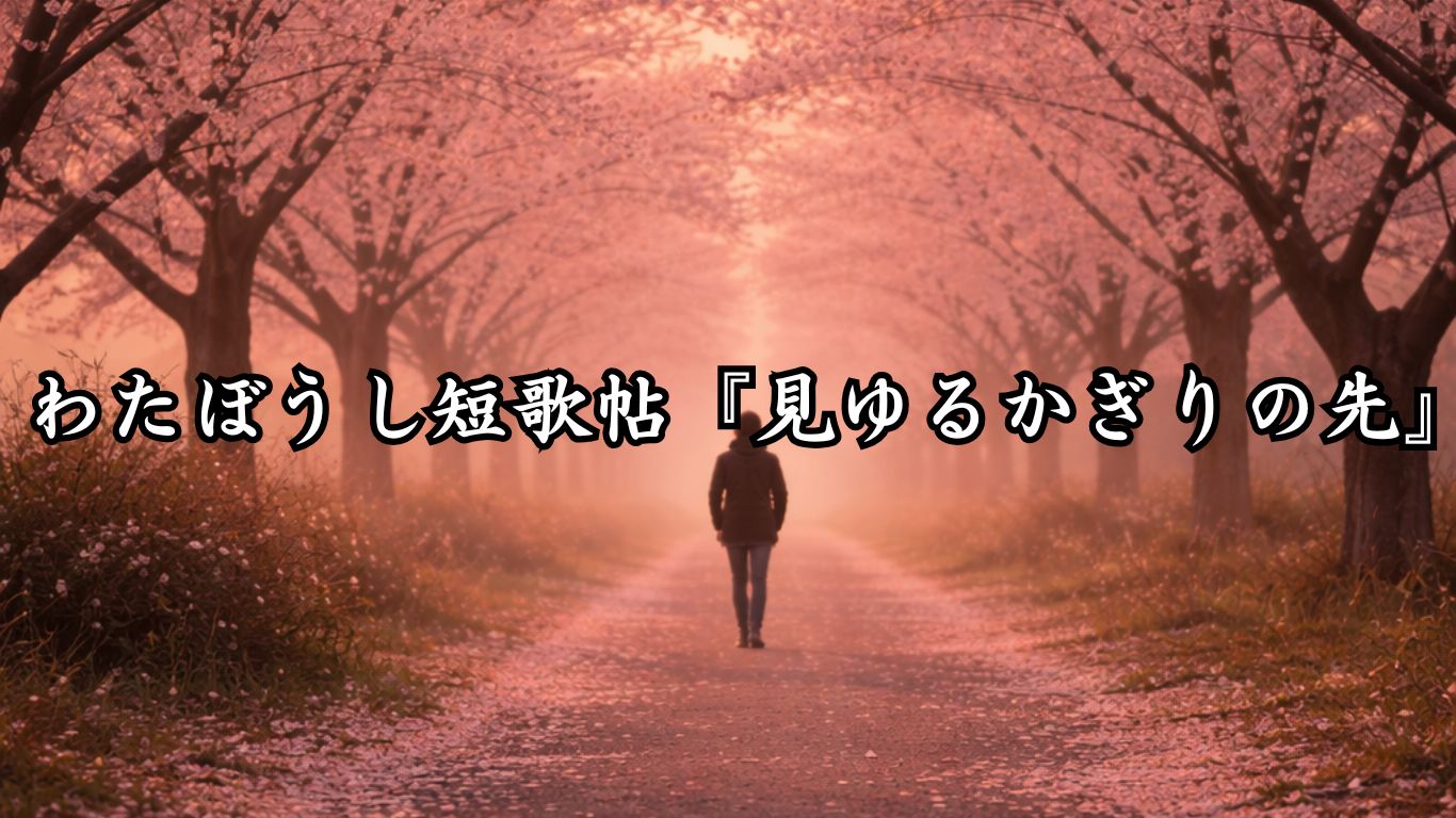 わたぼうし短歌帖『見ゆるかぎりの先』タイトルイメージ画像