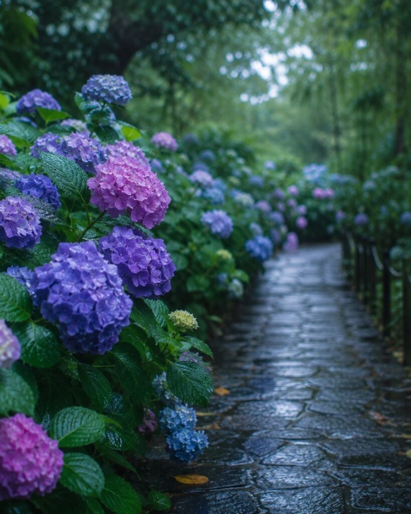 末吉俳句日記「紫陽花や 今日の空気へ 色移す」俳句イメージ画像