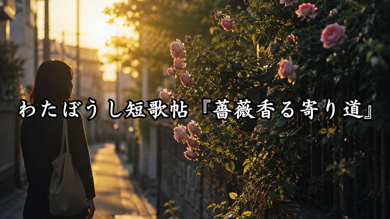 わたぼうし短歌帖『薔薇香る寄り道』タイトルイメージ画像