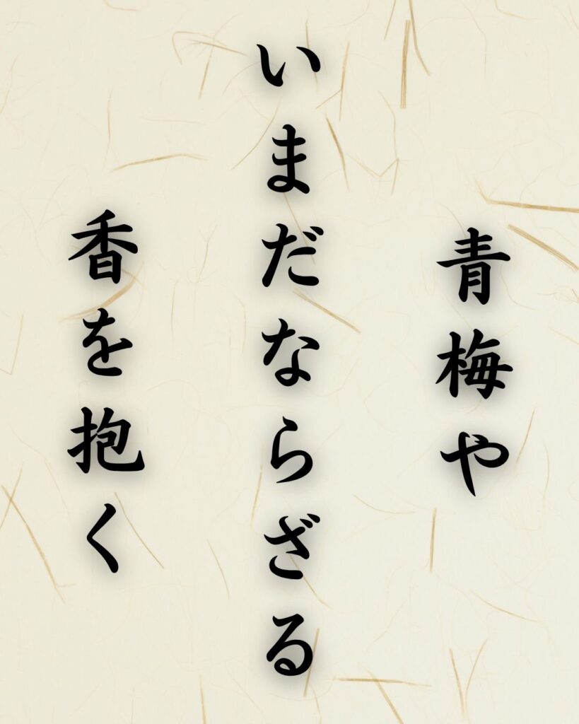 末吉俳句日記「青梅や いまだならざる 香を抱」俳句テキスト画像