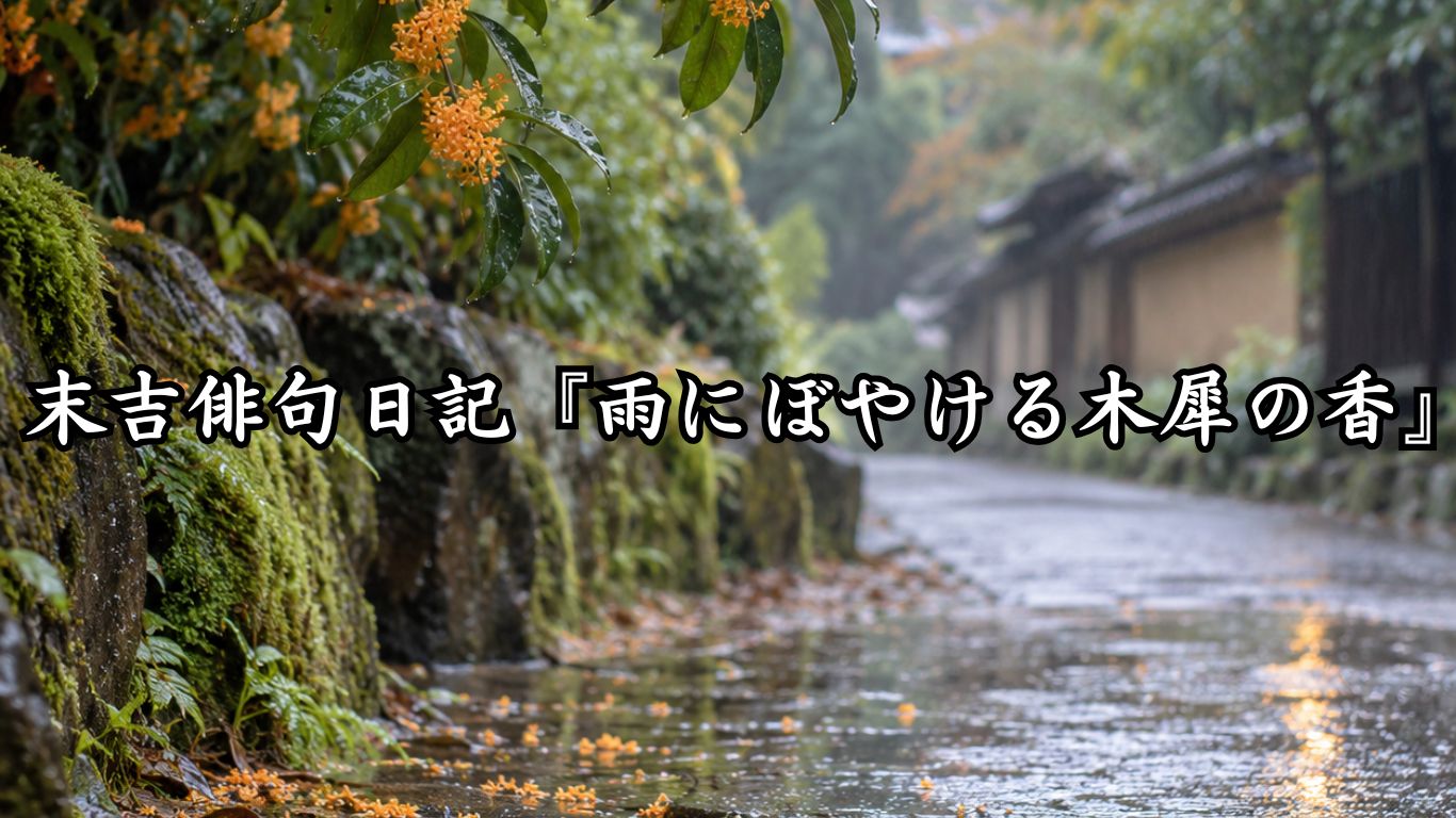 末吉俳句日記『雨にぼやける木犀の香』タイトルイメージ